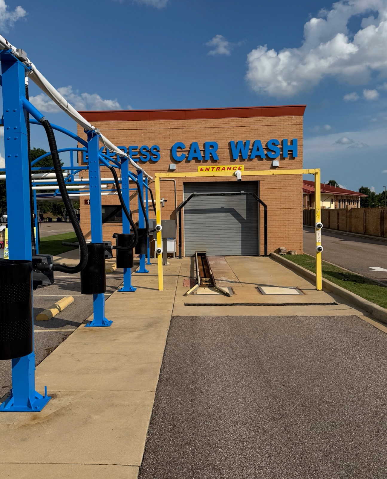Express tunnel wash entrance at Titan Auto Wash, Maxwell AFB